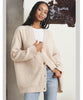 Gerippte Strickjacke für Damen in Plus Size