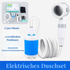 Unisex-Outdoor-Dusche mit Schlauch und Durchflussregler