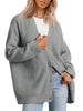 Gestreifte Strickjacke für Damen im Oversize-Stil