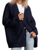 Gestreifte Strickjacke für Damen im Oversize-Stil