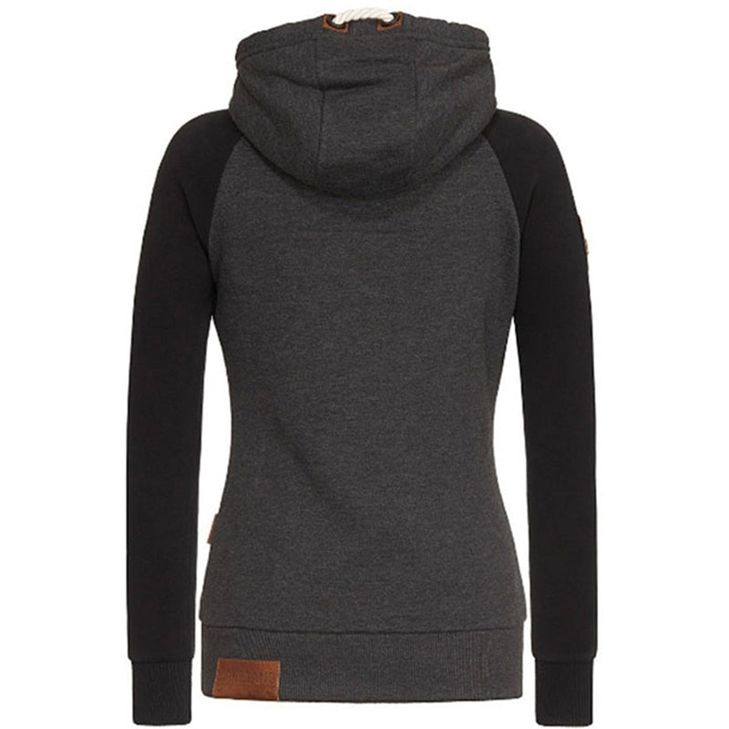 Gestrickter Kapuzenpulli mit Reißverschluss für Damen