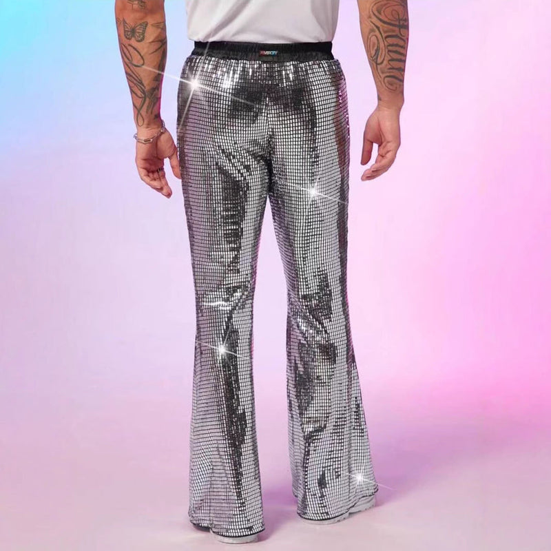 Glitzernde Paillettenhose im Disco-Stil für Herren