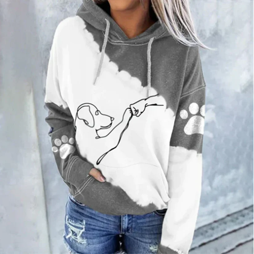 Elyse - Trendiger Hoodie Mit Hunde-Print