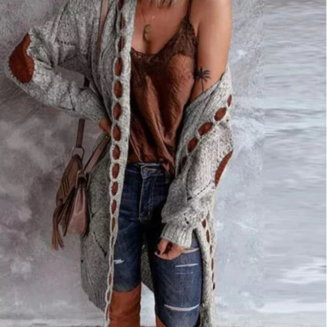 Selene - Modische strickjacke mit kapuze