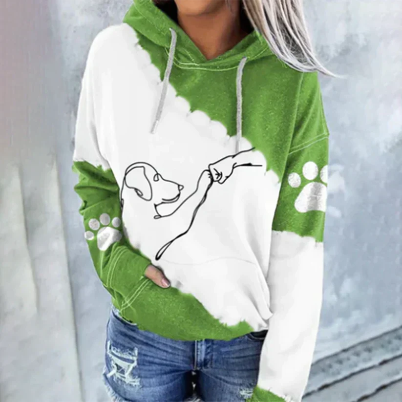 Elyse - Trendiger Hoodie Mit Hunde-Print