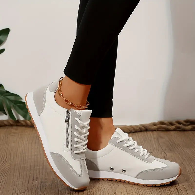 Orthopädische Sneakers für Damen mit Plateausohle und Schnürverschluss