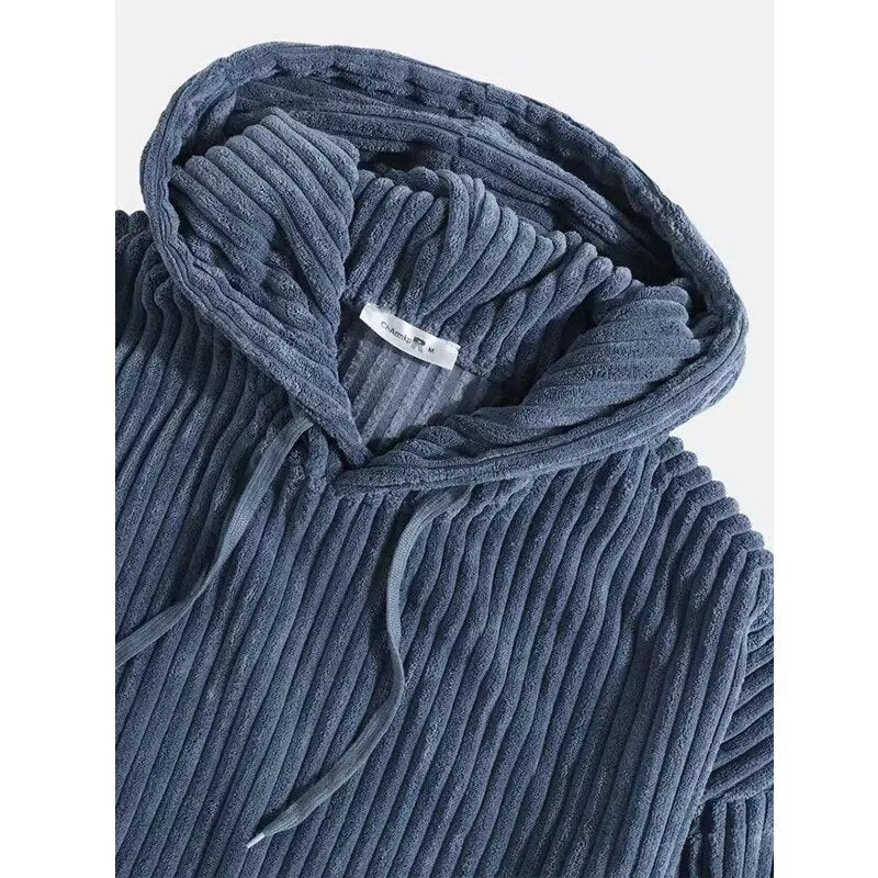 Hugh - Hochwertige cord-kapuzenjacke für Herren