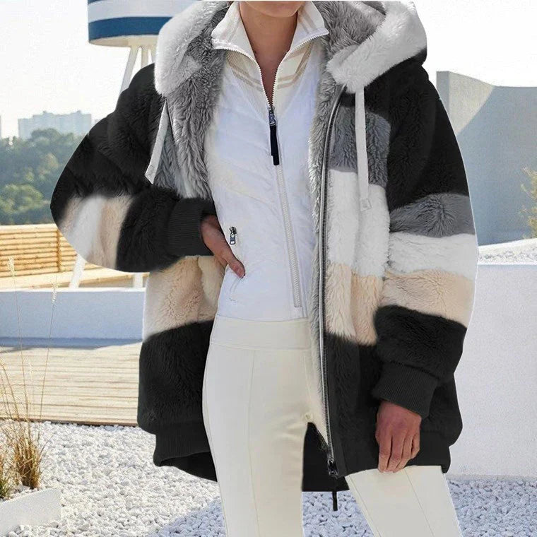 Bella - Warmer und eleganter pelzmantel für damen