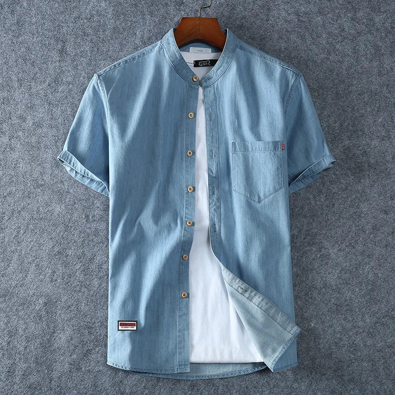 Herren Freizeithemd aus Denim - Klassisches Button-Down aus Baumwolle