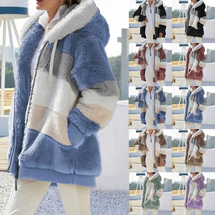 Bella - Warmer und eleganter pelzmantel für damen