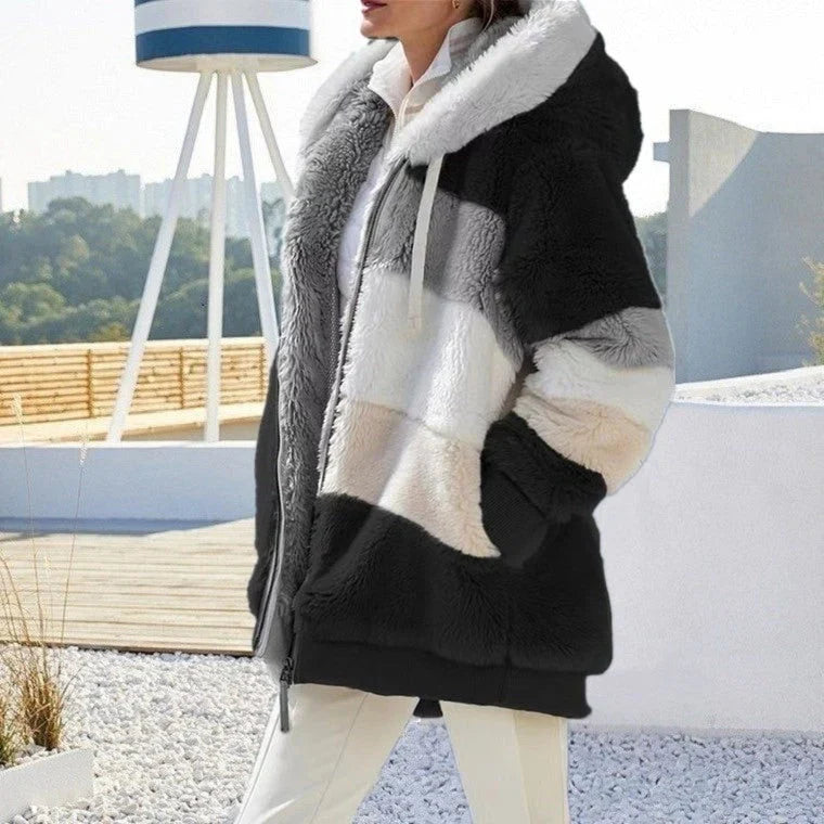 Bella - Warmer und eleganter pelzmantel für damen