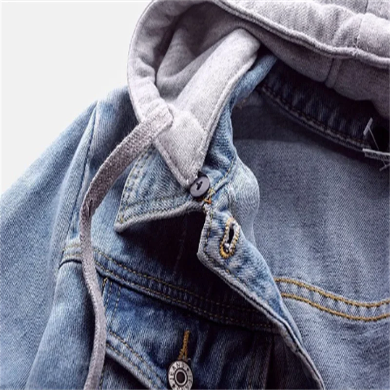 Clarissa - Denim damen jacke mit abnehmbarer kapuze