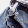 Clarissa - Denim damen jacke mit abnehmbarer kapuze