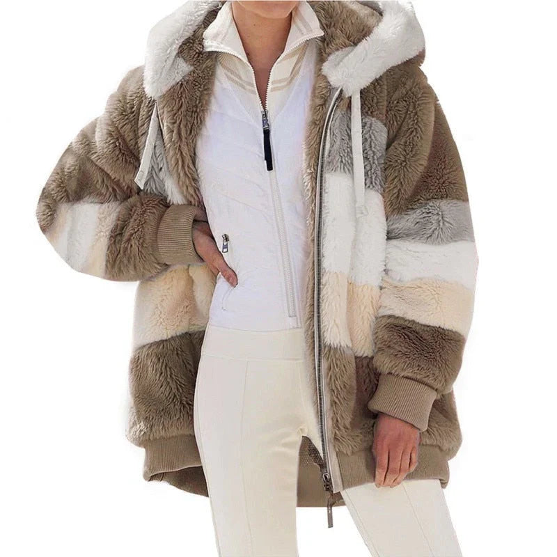 Bella - Warmer und eleganter pelzmantel für damen