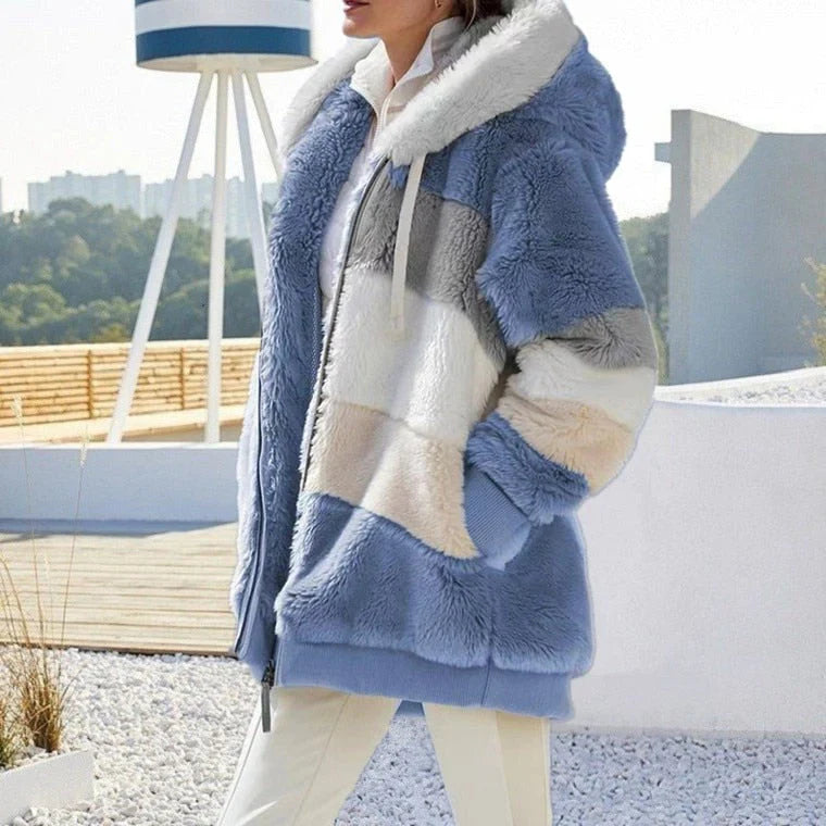 Bella - Warmer und eleganter pelzmantel für damen