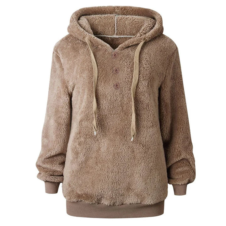Lily - Flauschiges Damen Fleece Sweatshirt mit Kapuze