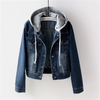 Clarissa - Denim damen jacke mit abnehmbarer kapuze