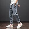 Herren-Denim-Jogginghose mit elastischem Bund - Lockerer Schnitt