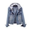 Clarissa - Denim damen jacke mit abnehmbarer kapuze
