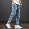 Herren-Denim-Jogginghose mit elastischem Bund - Lockerer Schnitt