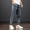 Herren-Denim-Jogginghose mit elastischem Bund - Lockerer Schnitt