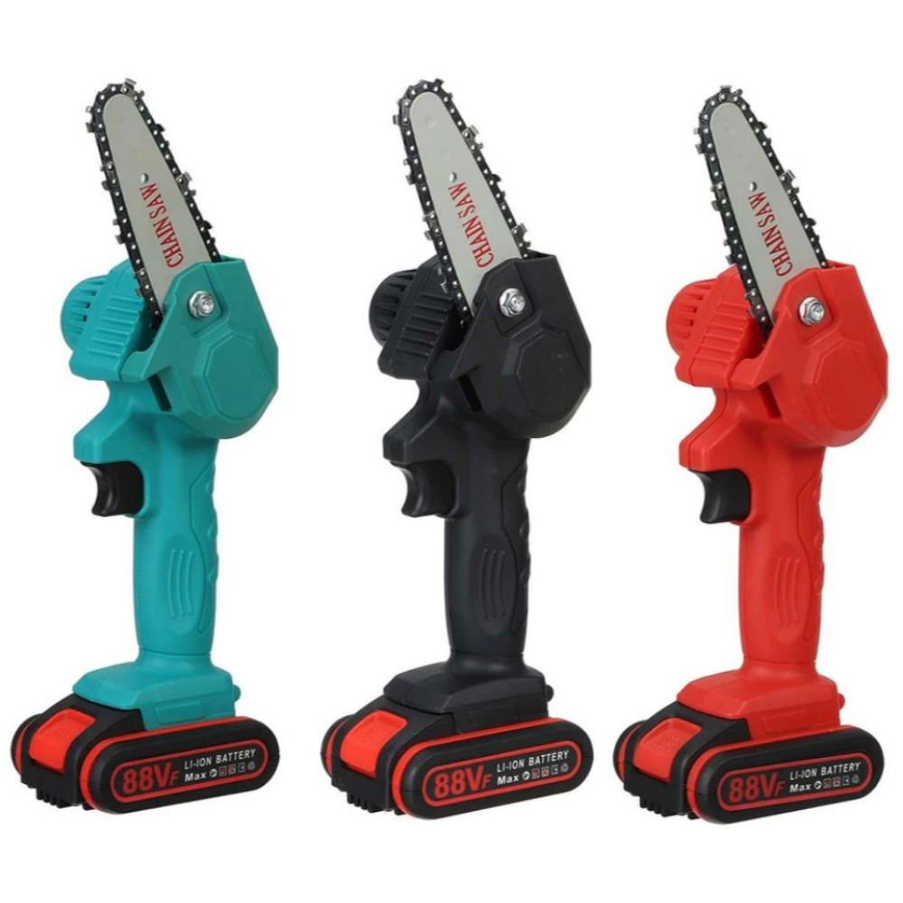 Unisex-Akku-Kettensäge mit wiederaufladbarem Akku 88 V