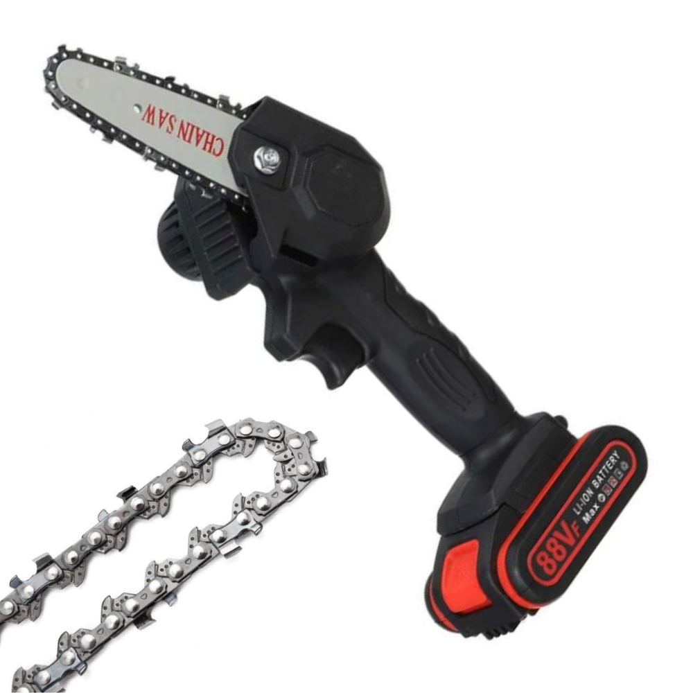 Unisex-Akku-Kettensäge mit wiederaufladbarem Akku 88 V