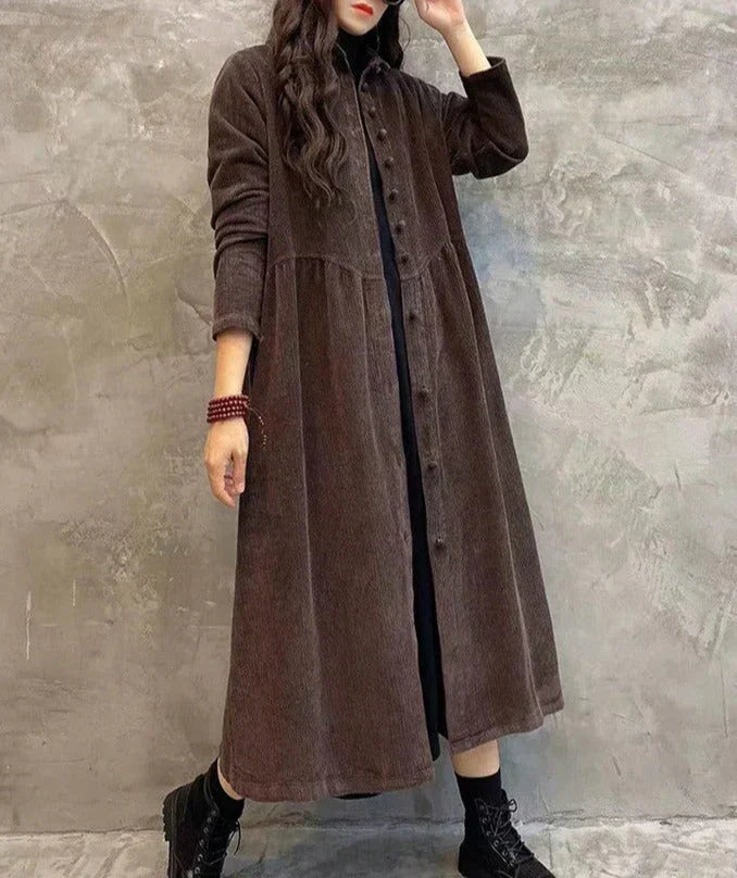Alicia - Vielseitiger mantel mit knöpfen und taschen