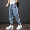 Herren-Denim-Jogginghose mit elastischem Bund - Lockerer Schnitt