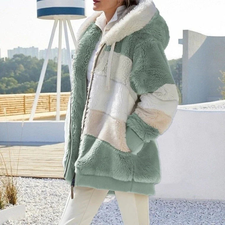Bella - Warmer und eleganter pelzmantel für damen