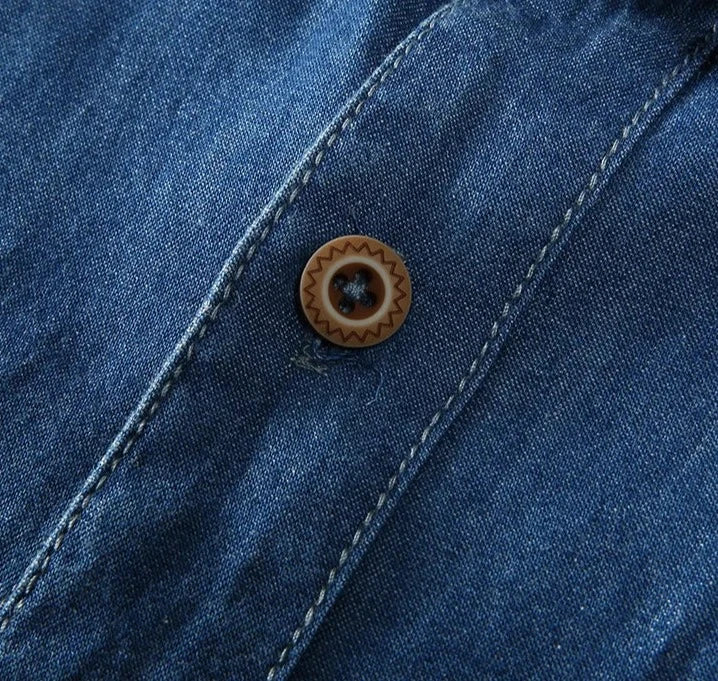 Herren Freizeithemd aus Denim - Klassisches Button-Down aus Baumwolle