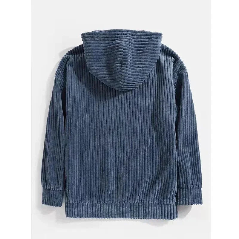 Hugh - Hochwertige cord-kapuzenjacke für Herren