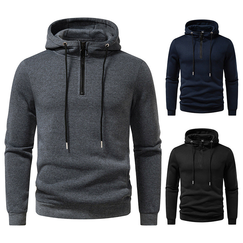 Herren Hoodie mit Modernem Reißverschluss