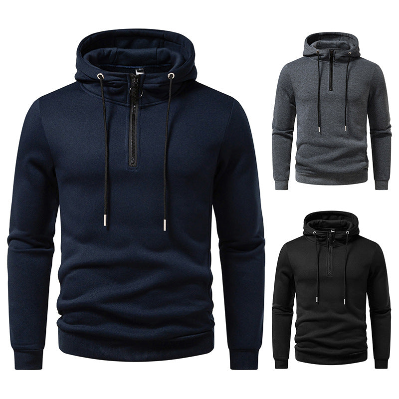 Herren Hoodie mit Modernem Reißverschluss