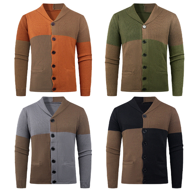 Herren Strickjacke mit Zopfmuster und Taschen