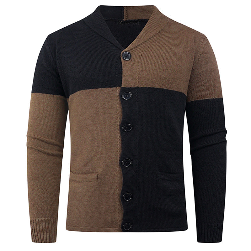 Herren Strickjacke mit Zopfmuster und Taschen