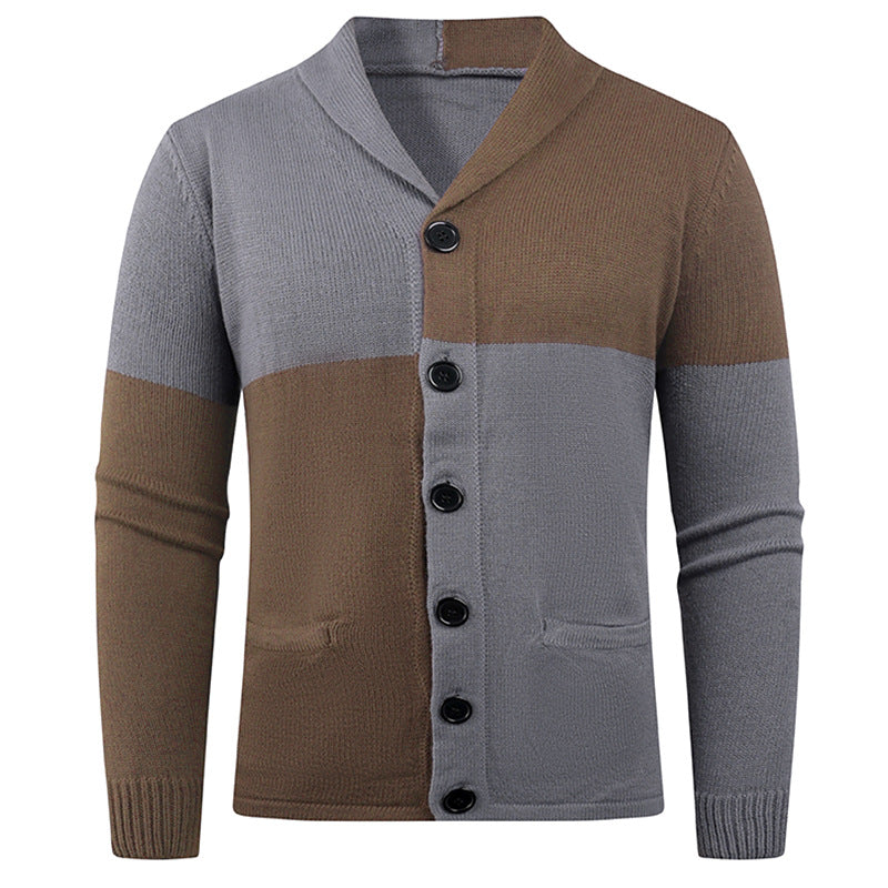 Herren Strickjacke mit Zopfmuster und Taschen