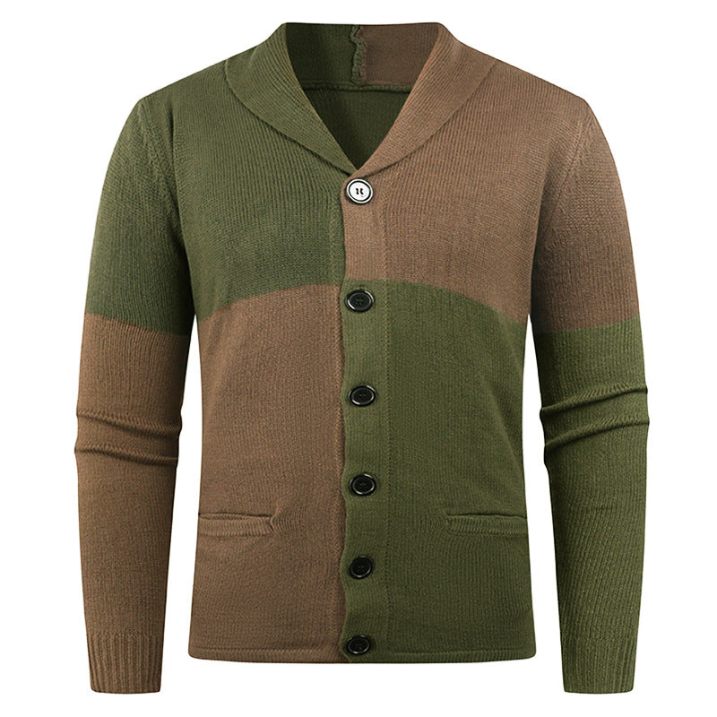 Herren Strickjacke mit Zopfmuster und Taschen