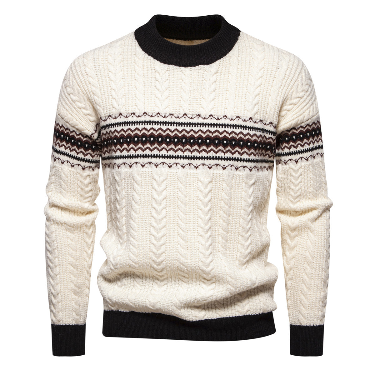 Herren Strickpullover mit Rundhalsausschnitt