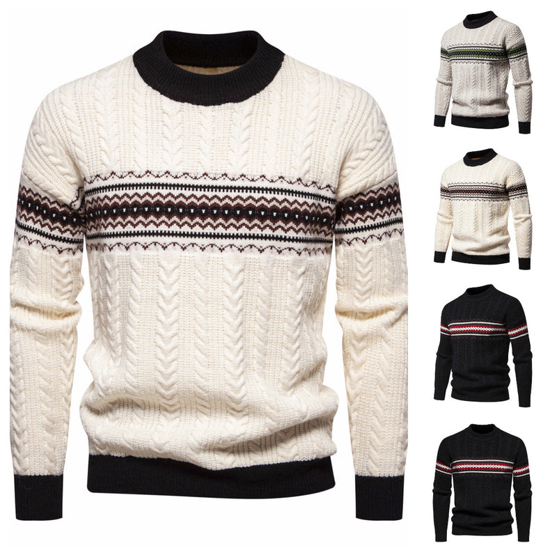 Herren Strickpullover mit Rundhalsausschnitt