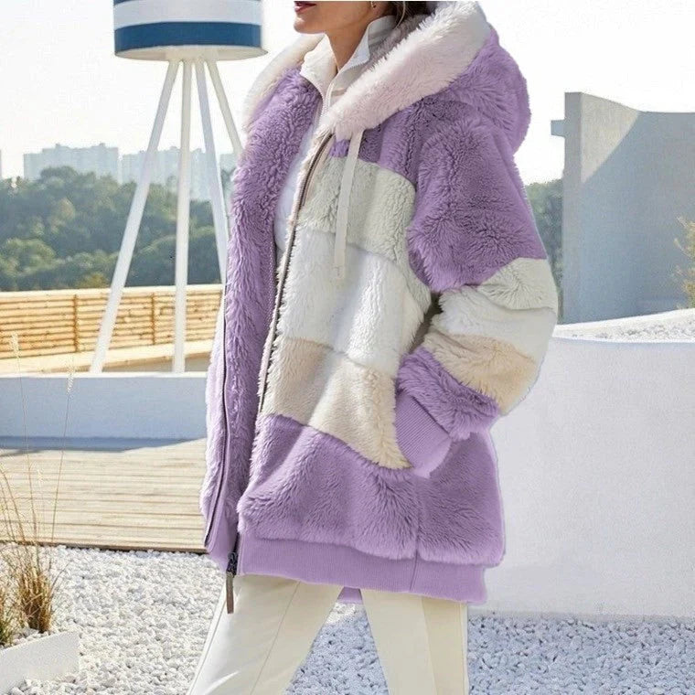 Bella - Warmer und eleganter pelzmantel für damen