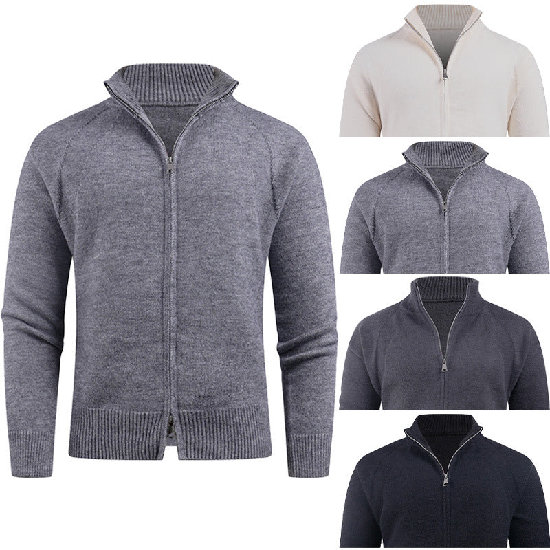 Hochwertiger Herren Cardigan mit Reißverschluss für Männer