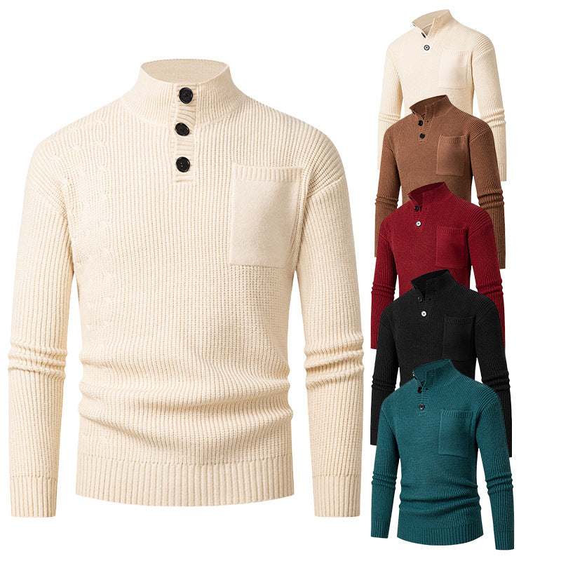 Hochwertiger Modal Pullover mit Brusttasche für Herren