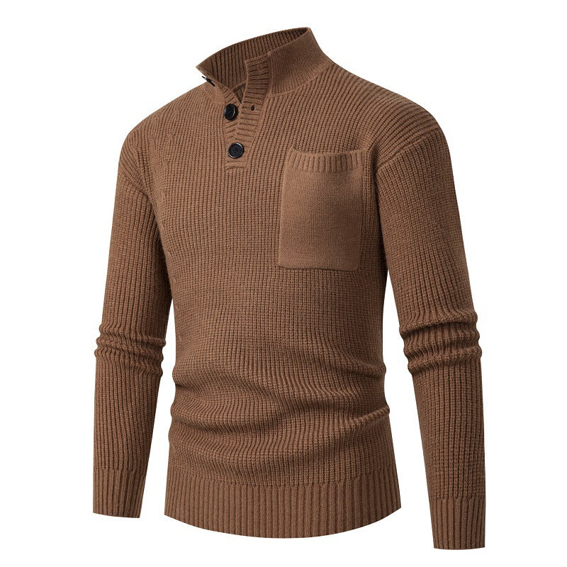 Hochwertiger Modal Pullover mit Brusttasche für Herren