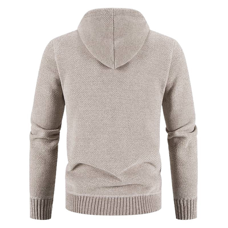 Hoodie-Kardigan für Herren mit Struktur