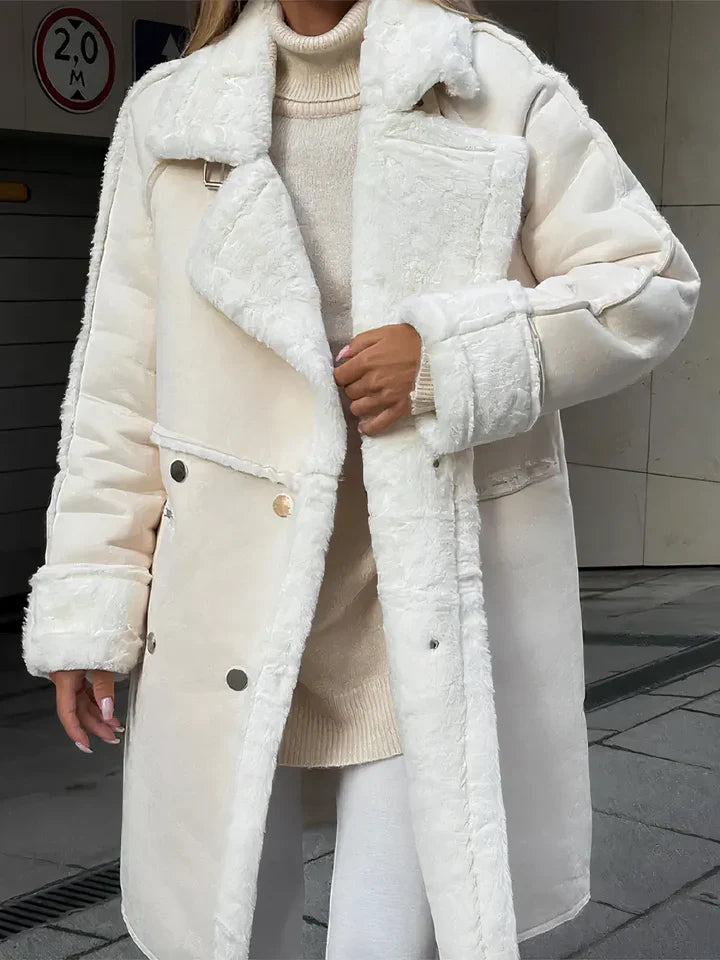 Antonia - Winddichter teddymantel für damen