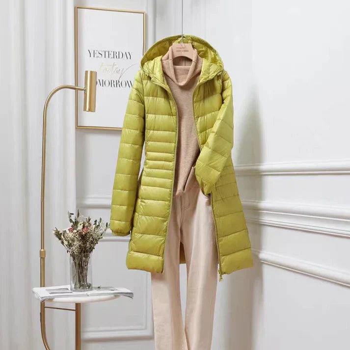 Ellianna - Klassische wattierte winterjacke mit kapuze für damen
