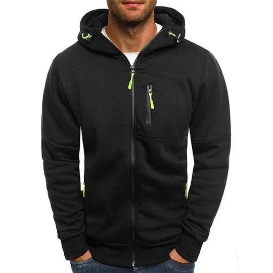 Leonidas - Herren sweatshirt mit kapuze und reißverschluss
