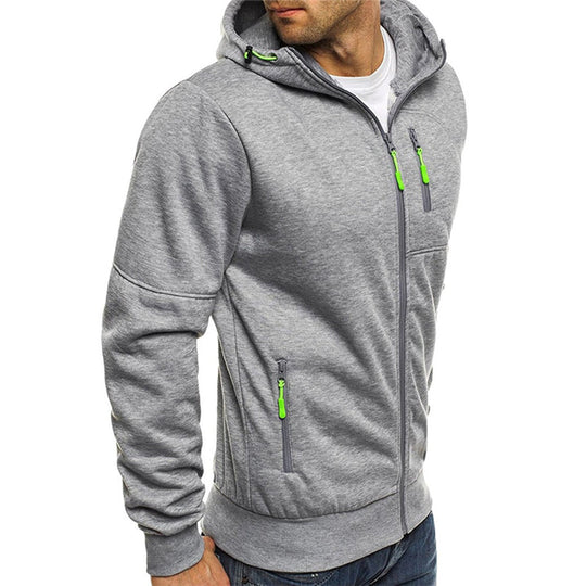 Leonidas - Herren sweatshirt mit kapuze und reißverschluss