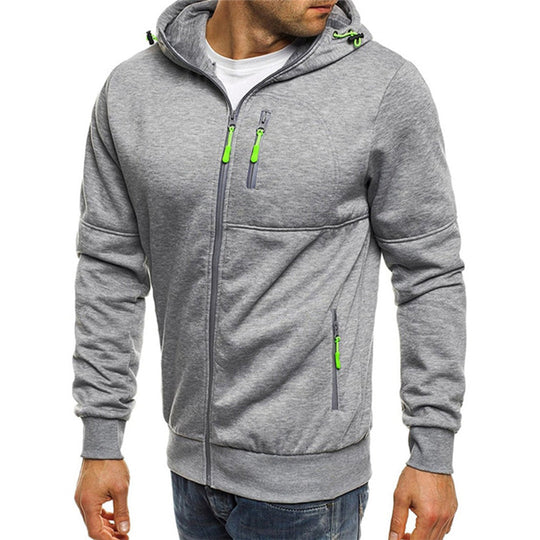 Leonidas - Herren sweatshirt mit kapuze und reißverschluss